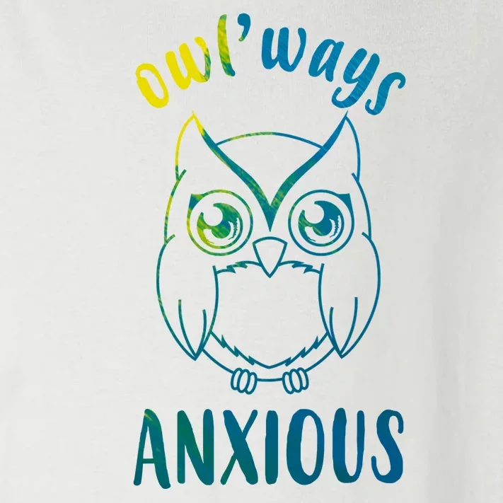 Always Anxious Owl Funny Toddler Long Sleeve Shirt