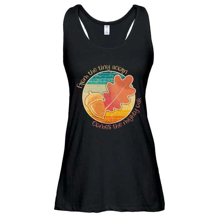 Acorn And Oak Leaf For Nature Lovers Ladies Essential Flowy Tank