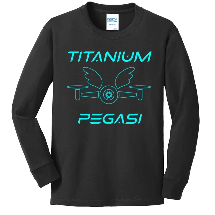 American Academy of Innovation AAI Pegasi UAV Racing Teams Kids Long Sleeve Shirt