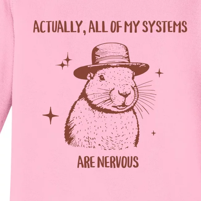 Actually All Of My Systems Are Nervous Baby Long Sleeve Bodysuit