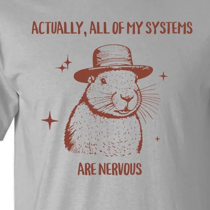 Actually All Of My Systems Are Nervous Tall T-Shirt