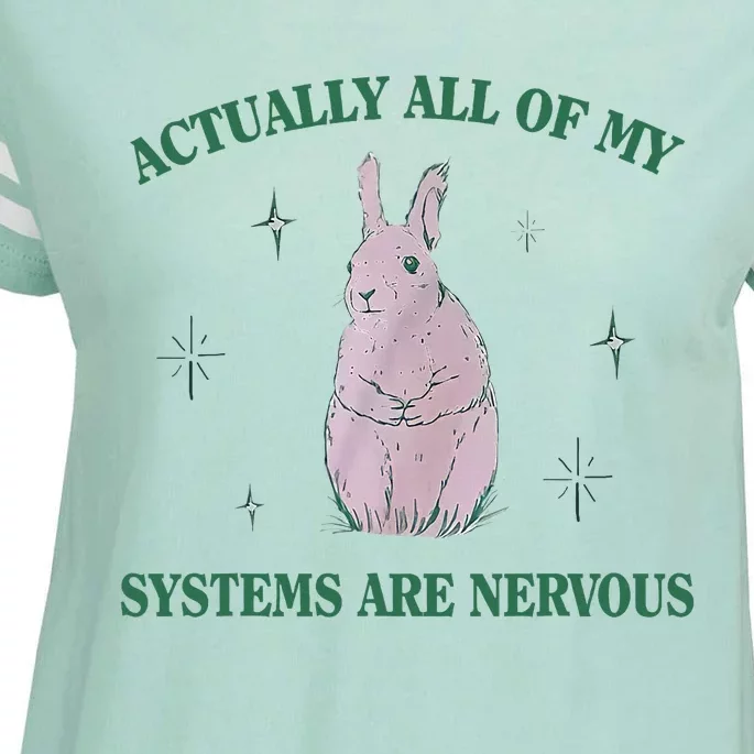 Actually All Of My Systems Are Nervous Bunny Rabbit Enza Ladies Jersey Football T-Shirt