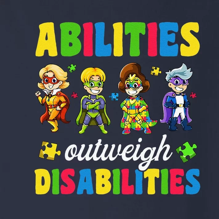 Autisms, Abilities Outweigh Disabilities Toddler Long Sleeve Shirt