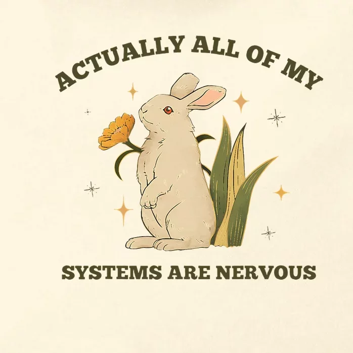 Actually All Of My Systems Are Nervous Zip Tote Bag