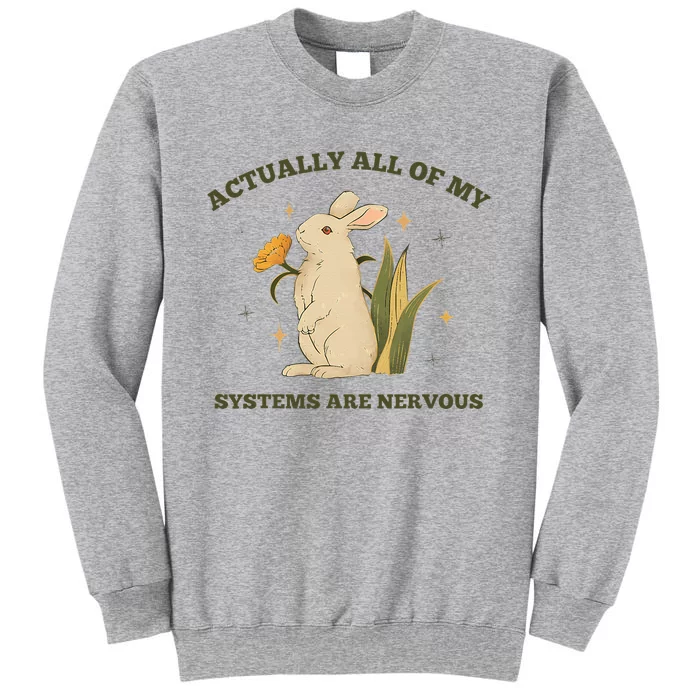 Actually All Of My Systems Are Nervous Tall Sweatshirt