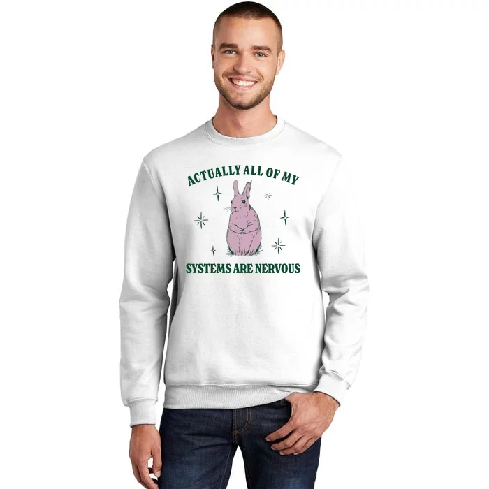 Actually All Of My Systems Are Nervous Funny Mental Health Sweatshirt