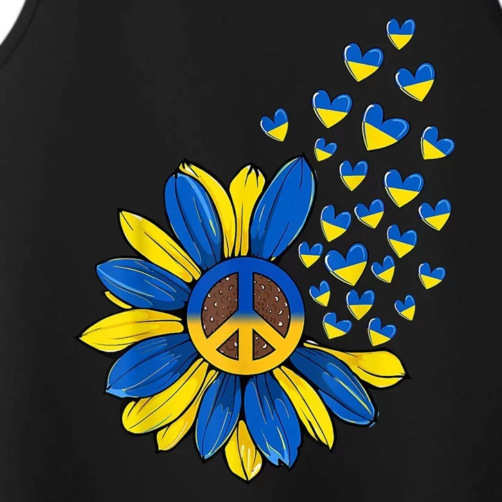 Autism Awareness Peace Sunflower Performance Tank