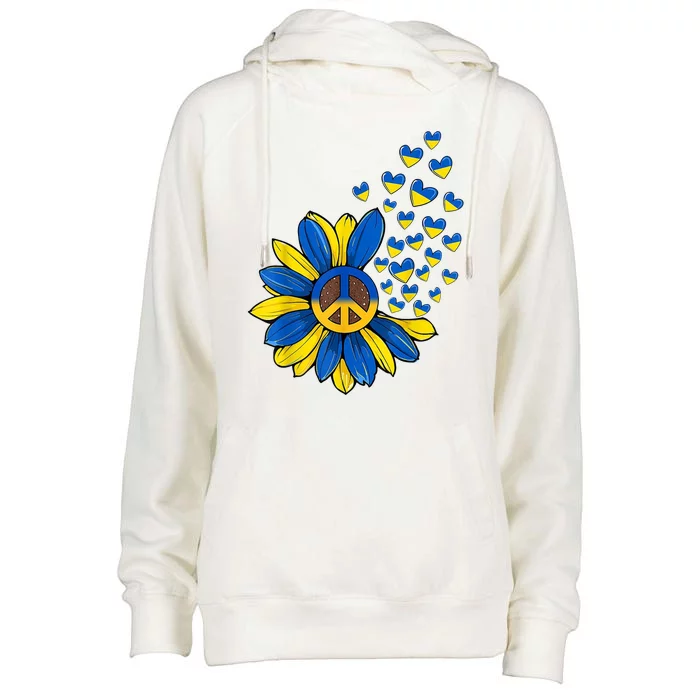 Autism Awareness Peace Sunflower Womens Funnel Neck Pullover Hood