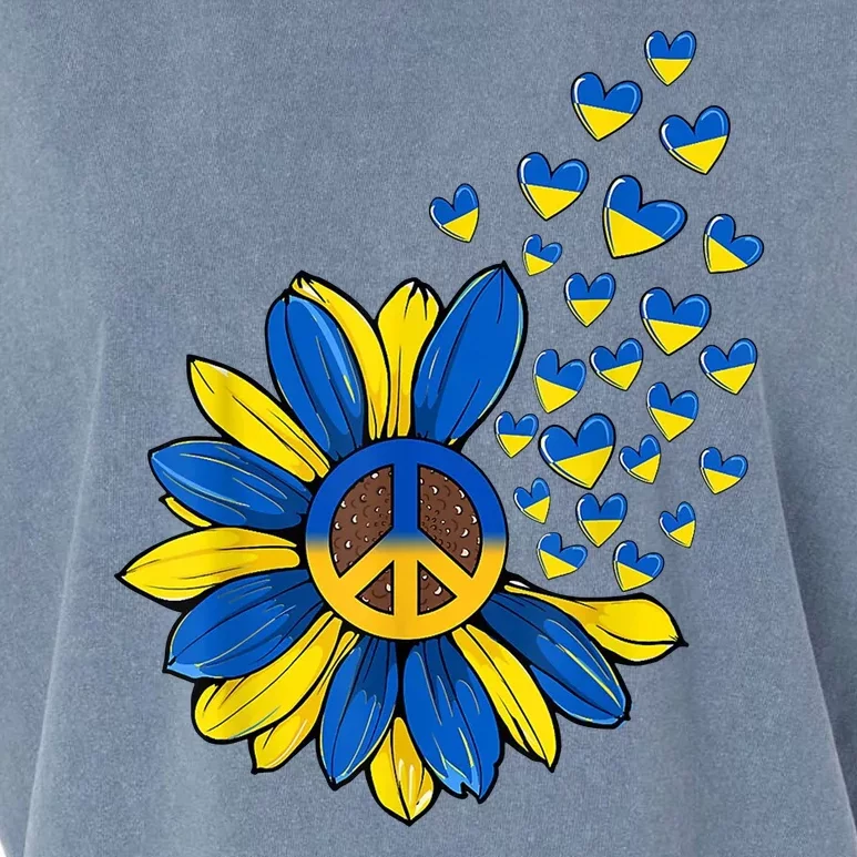 Autism Awareness Peace Sunflower Garment-Dyed Women's Muscle Tee