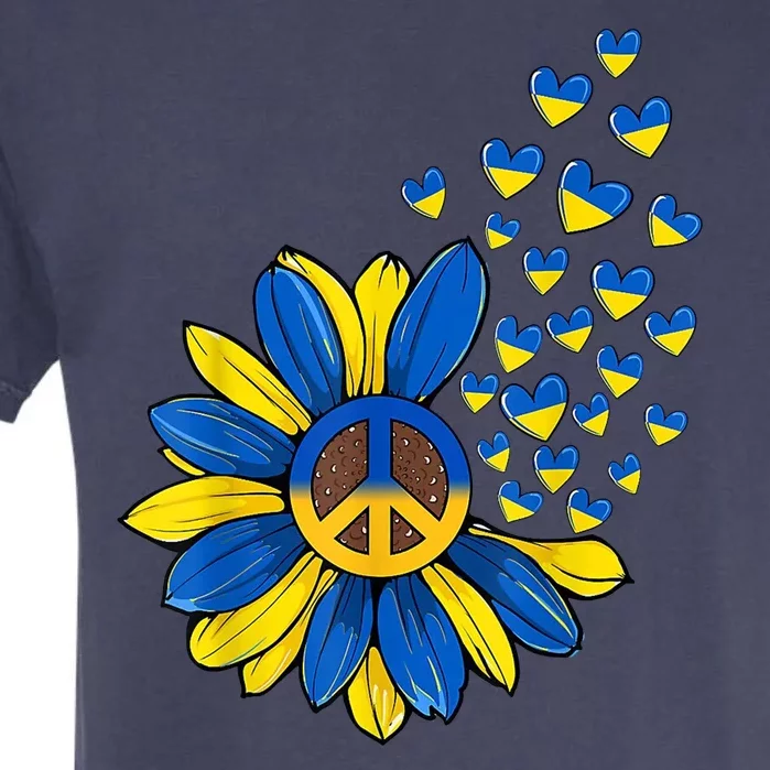 Autism Awareness Peace Sunflower Garment-Dyed Heavyweight T-Shirt