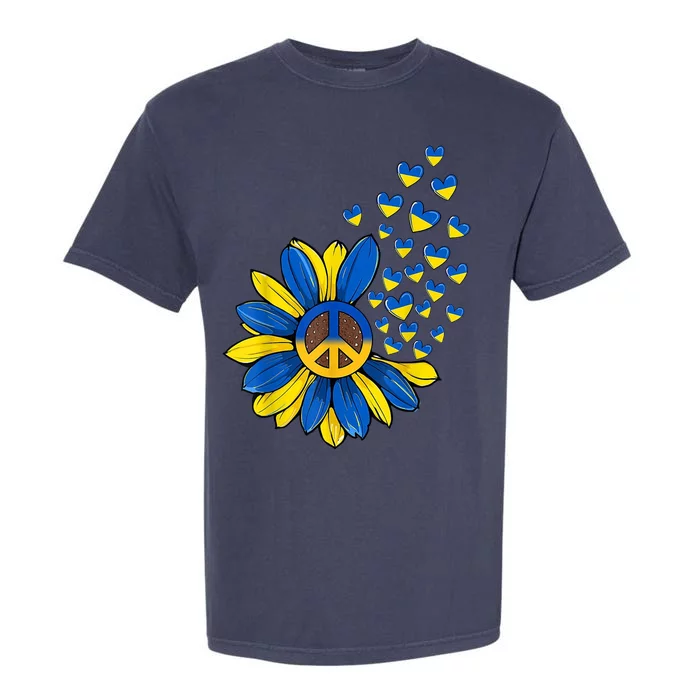 Autism Awareness Peace Sunflower Garment-Dyed Heavyweight T-Shirt