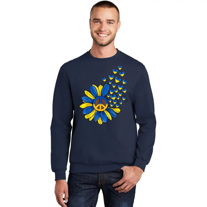 Autism Awareness Peace Sunflower Tall Sweatshirt