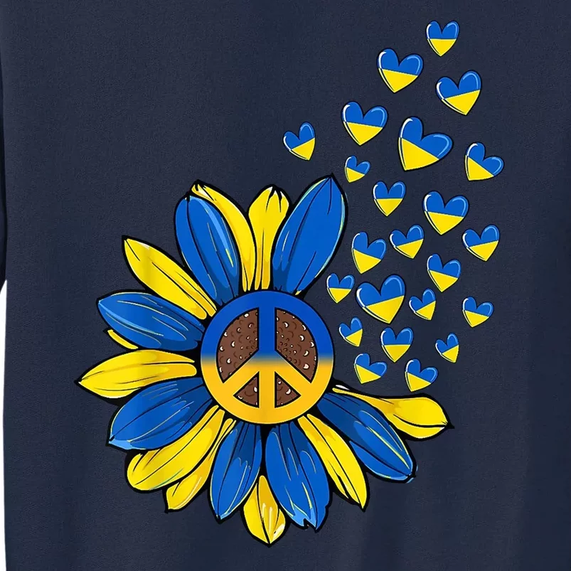 Autism Awareness Peace Sunflower Tall Sweatshirt