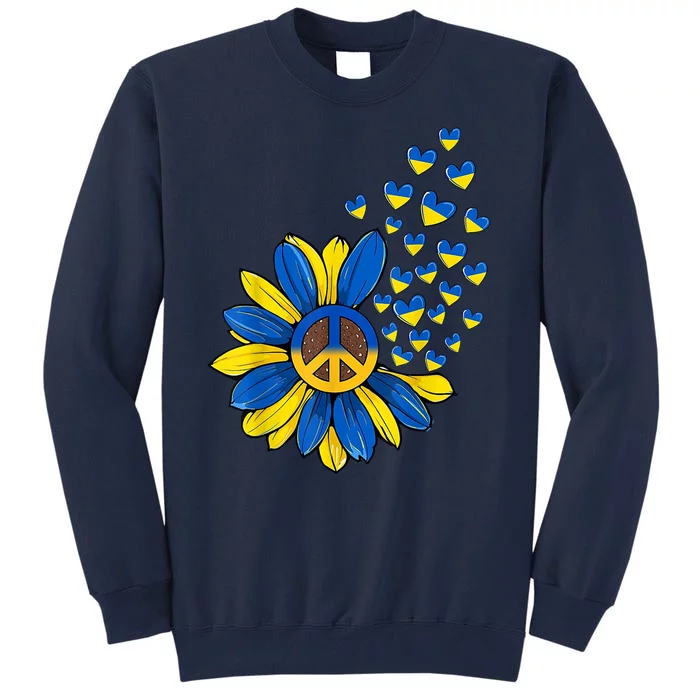 Autism Awareness Peace Sunflower Tall Sweatshirt