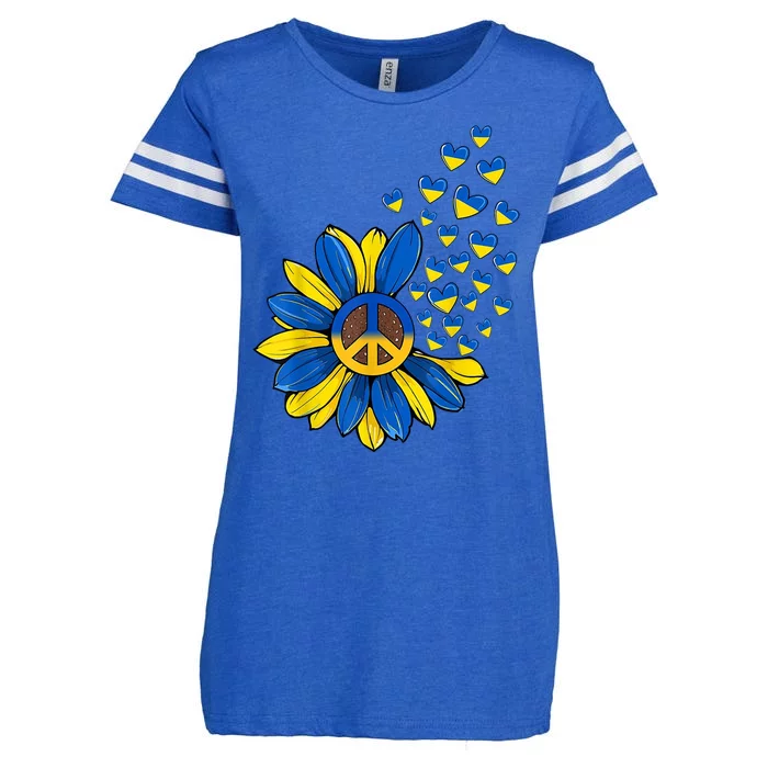 Autism Awareness Peace Sunflower Enza Ladies Jersey Football T-Shirt