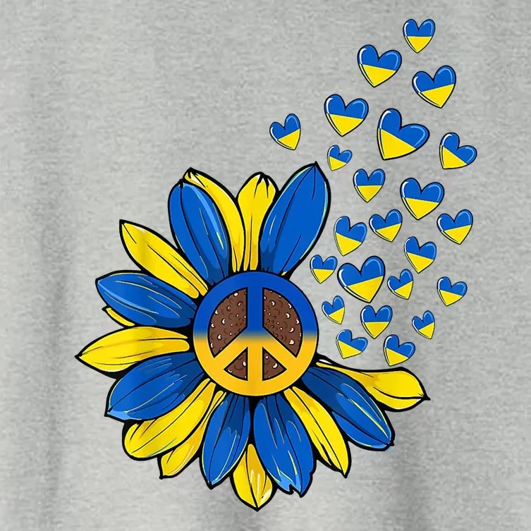 Autism Awareness Peace Sunflower Women's Crop Top Tee