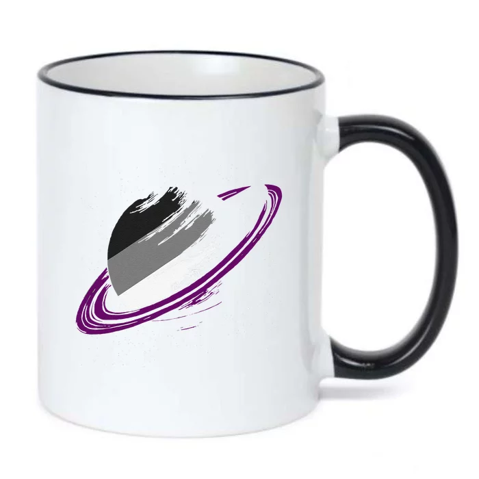 Asexual Ace Pride Month Saturn Queer Lgbtq Asexual Black Color Changing Mug