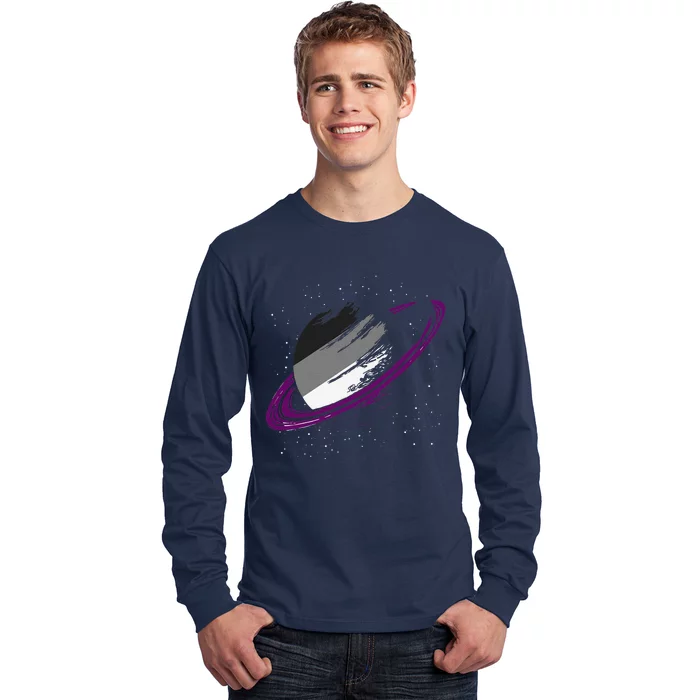 Asexual Ace Pride Month Saturn Queer Lgbtq Asexual Long Sleeve Shirt