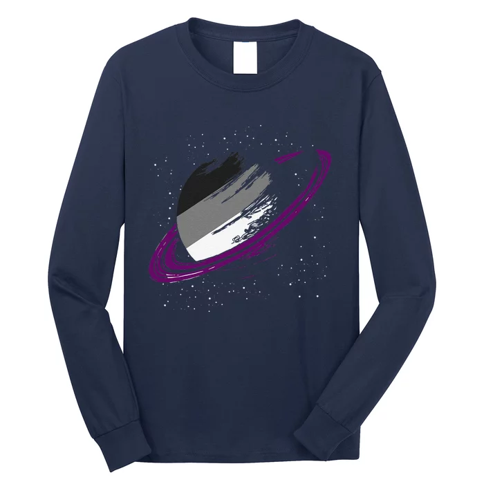 Asexual Ace Pride Month Saturn Queer Lgbtq Asexual Long Sleeve Shirt