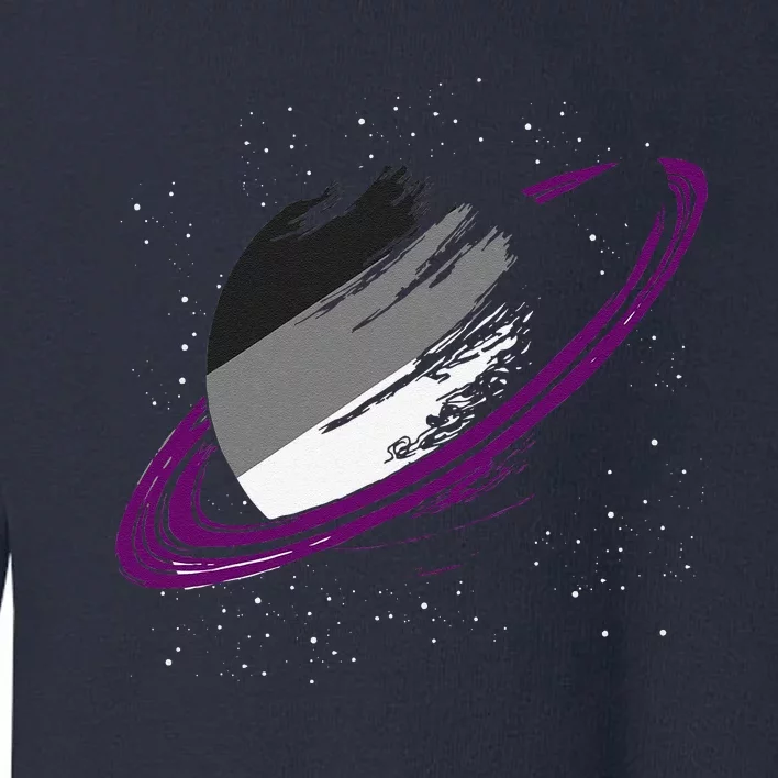 Asexual Ace Pride Month Saturn Queer Lgbtq Asexual Toddler Sweatshirt