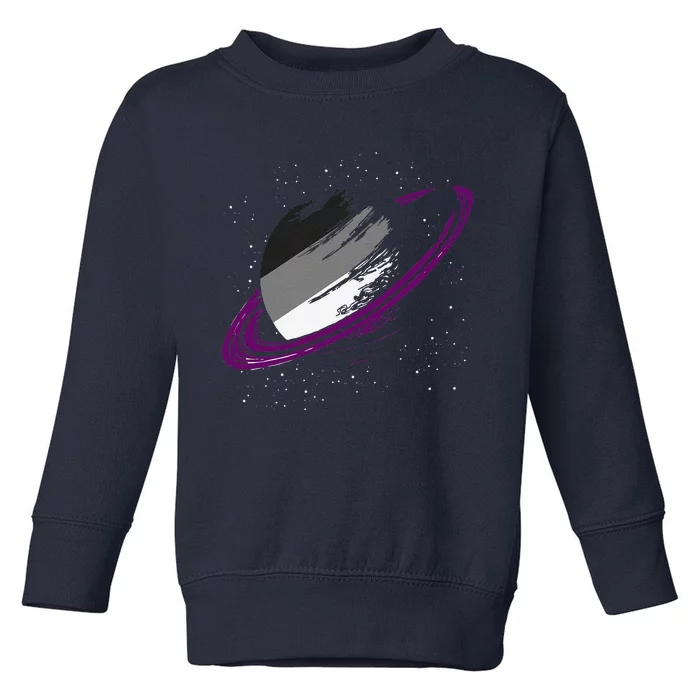 Asexual Ace Pride Month Saturn Queer Lgbtq Asexual Toddler Sweatshirt