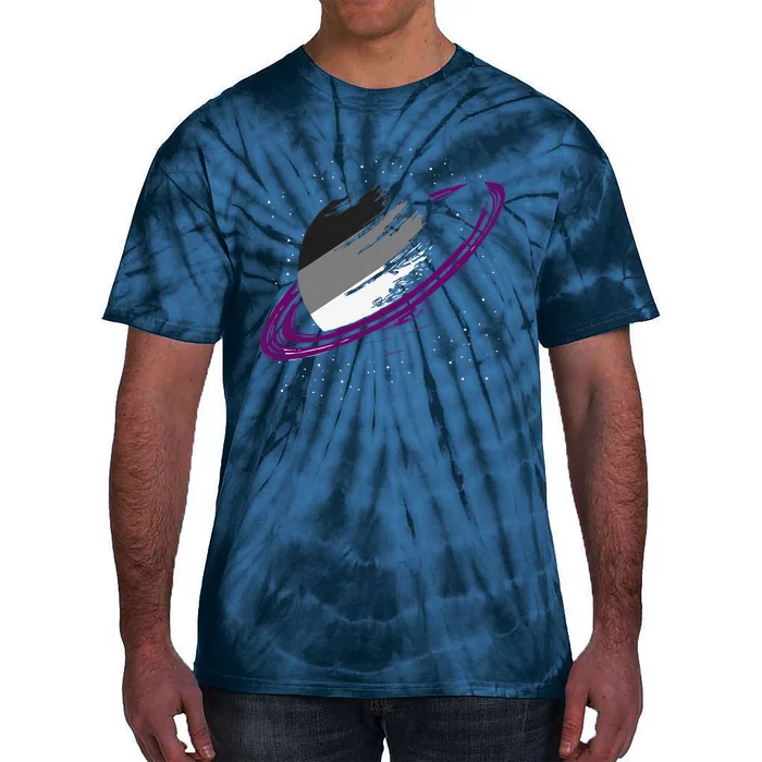 Asexual Ace Pride Month Saturn Queer Lgbtq Asexual Tie-Dye T-Shirt