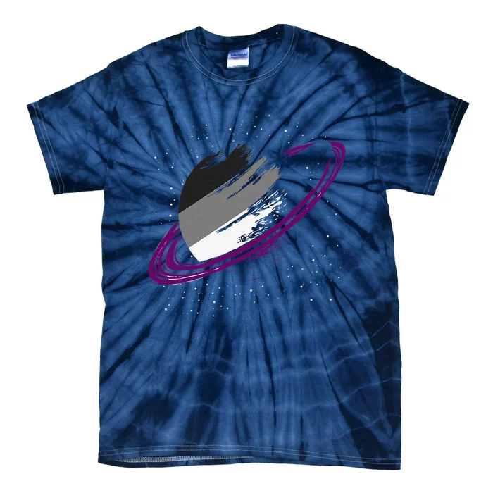 Asexual Ace Pride Month Saturn Queer Lgbtq Asexual Tie-Dye T-Shirt