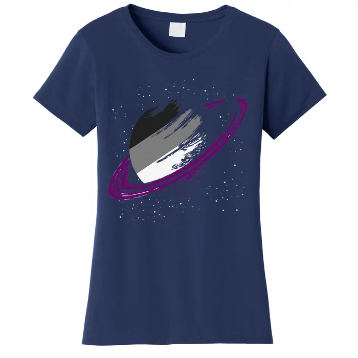 Asexual Ace Pride Month Saturn Queer Lgbtq Asexual Women's T-Shirt