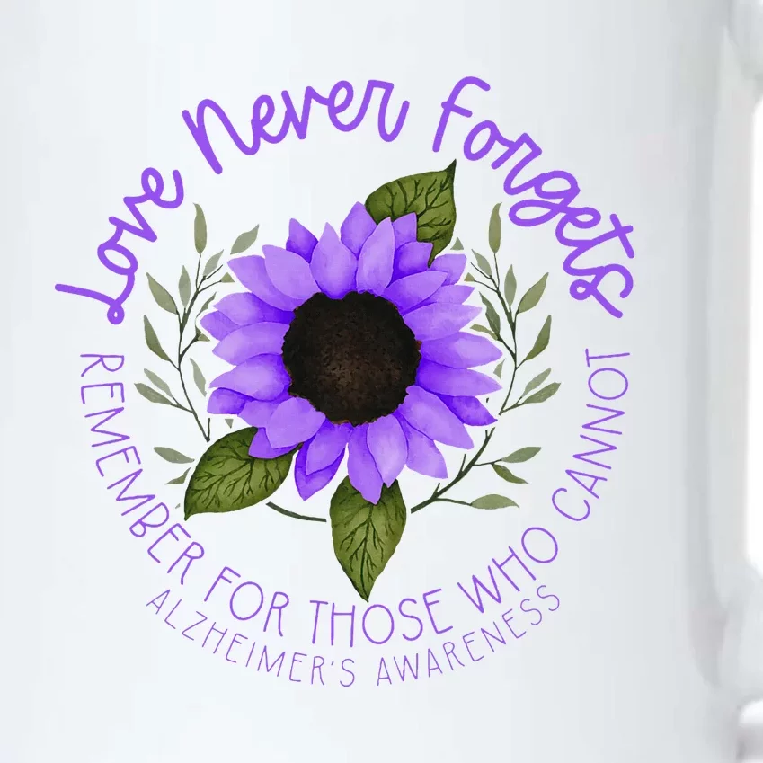 Alzheimer Awareness Purple Sunflower Black Color Changing Mug