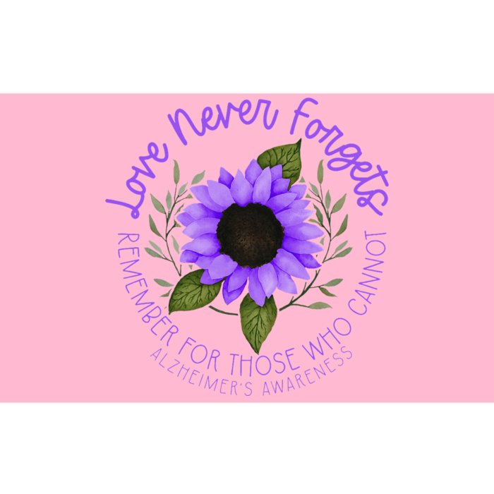 Alzheimer Awareness Purple Sunflower Bumper Sticker