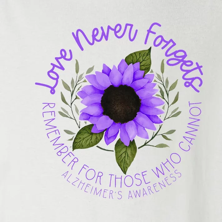 Alzheimer Awareness Purple Sunflower Toddler Long Sleeve Shirt