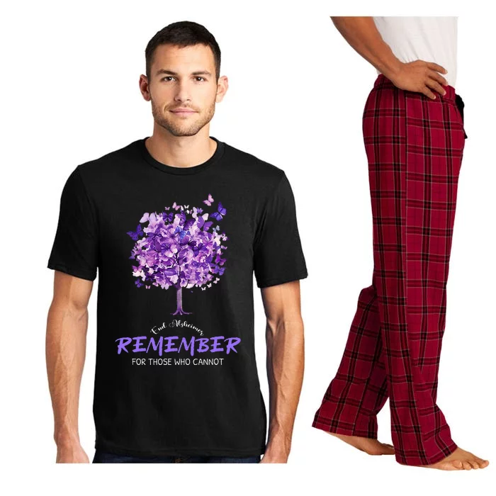 Alzheimers Awareness Purple Butterfly Pajama Set