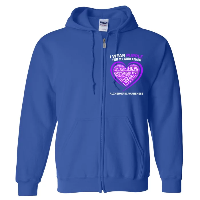 Alzheimers Awareness Products Memories Matter Godfather Gift Full Zip Hoodie