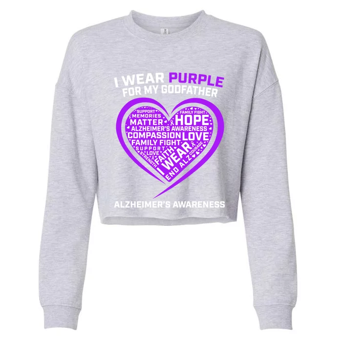 Alzheimers Awareness Products Memories Matter Godfather Gift Cropped Pullover Crew