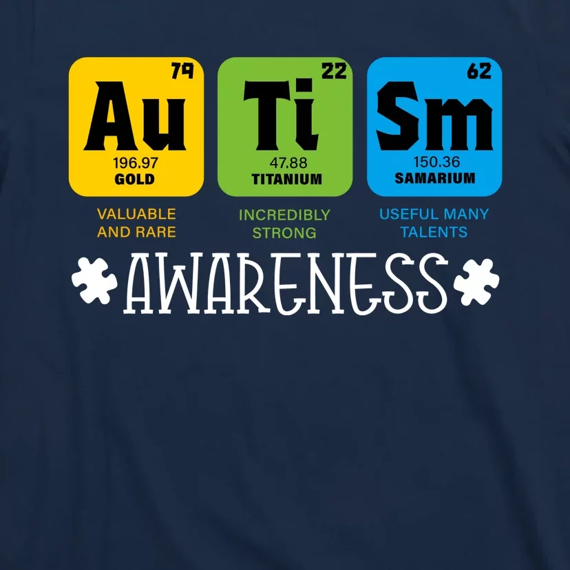 Autism Autistic Periodic Table T-Shirt