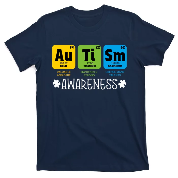 Autism Autistic Periodic Table T-Shirt