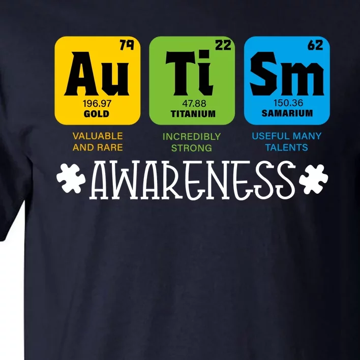 Autism Autistic Periodic Table Tall T-Shirt