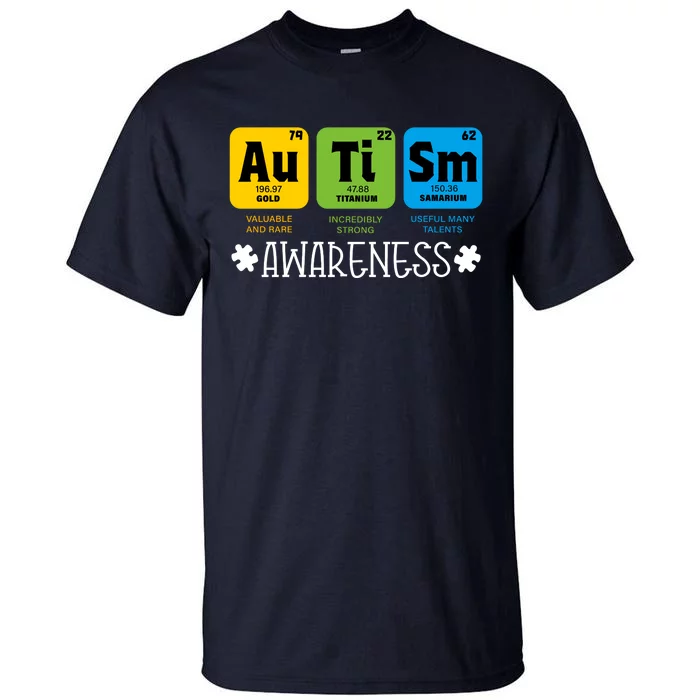 Autism Autistic Periodic Table Tall T-Shirt