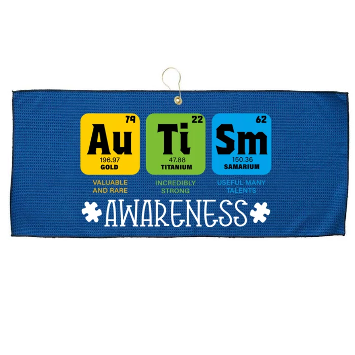 Autism Autistic Periodic Table Large Microfiber Waffle Golf Towel