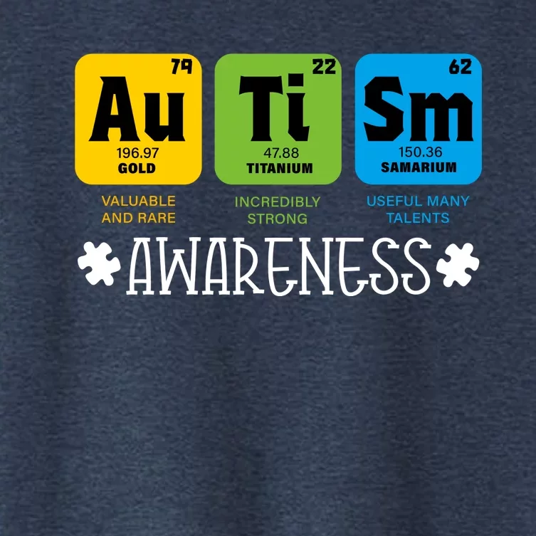 Autism Autistic Periodic Table Women's Crop Top Tee