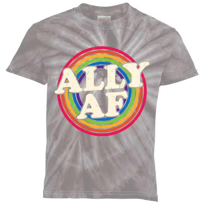 Ally Af Pride Month Lgbt Rainbow Kids Tie-Dye T-Shirt