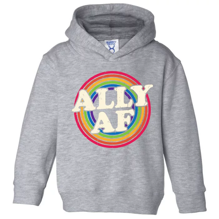 Ally Af Pride Month Lgbt Rainbow Toddler Hoodie