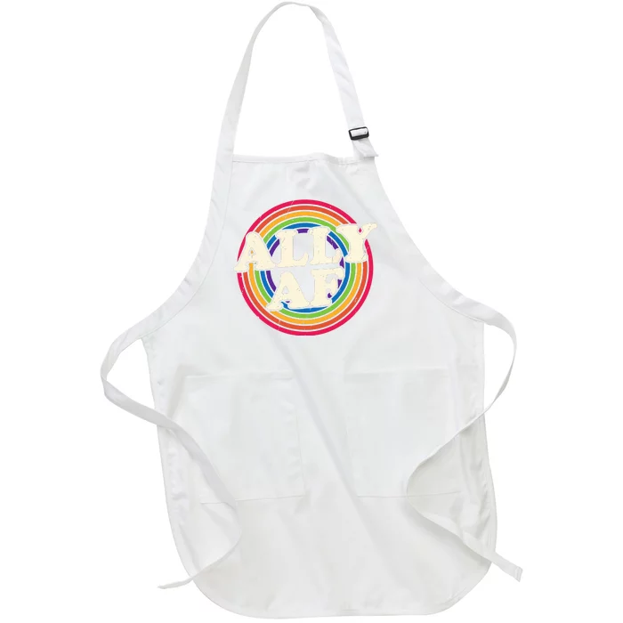 Ally Af Pride Month Lgbt Rainbow Full-Length Apron With Pocket