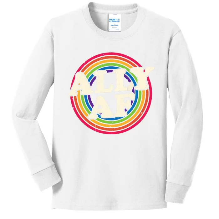 Ally Af Pride Month Lgbt Rainbow Kids Long Sleeve Shirt