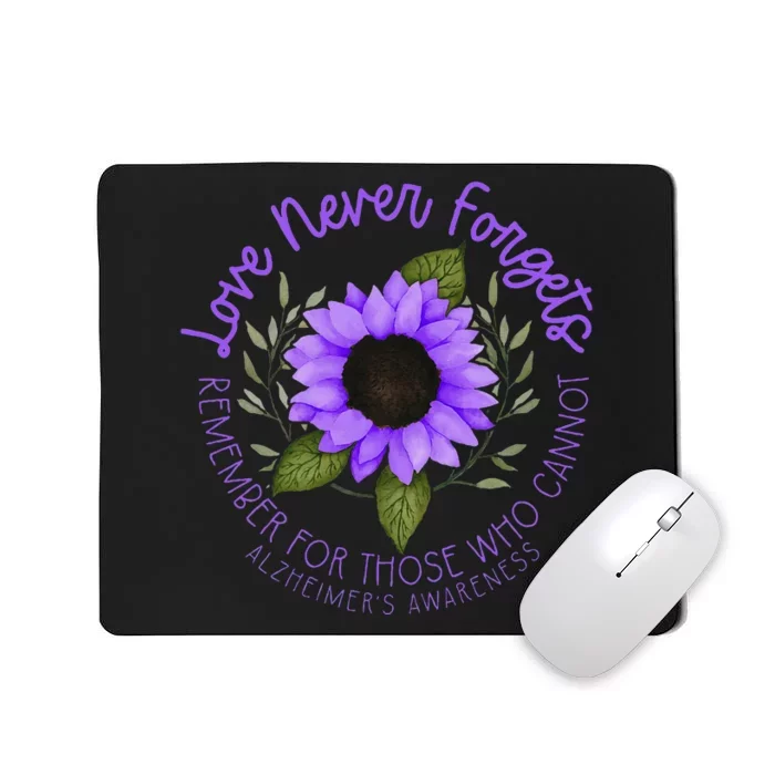 Alzheimer Awareness Purple sunflower Mousepad