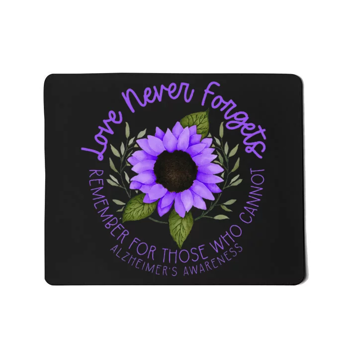 Alzheimer Awareness Purple sunflower Mousepad