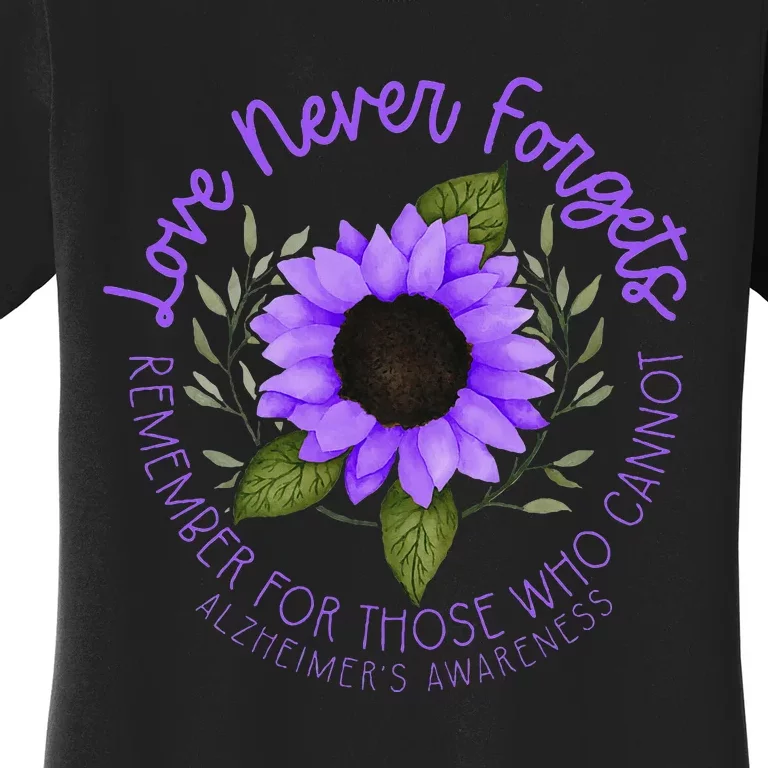 Alzheimer Awareness Purple sunflower Women's T-Shirt