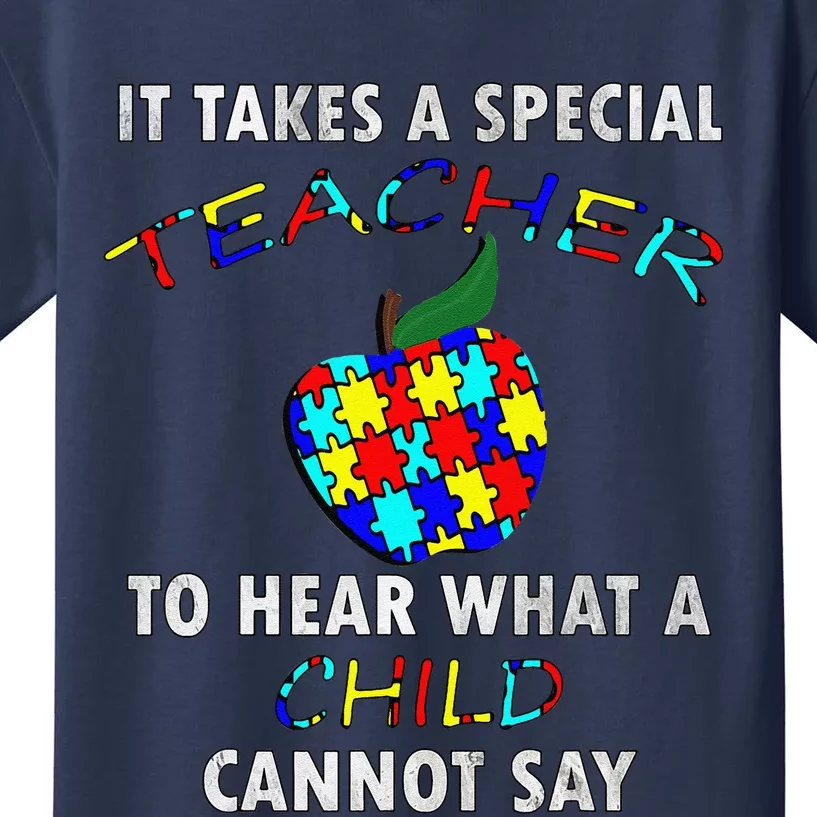 Autism Awareness Puzzle Design Support Special Ed Teachers Kids T-Shirt