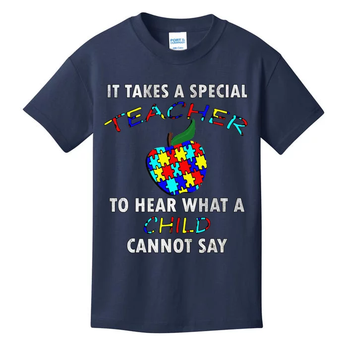 Autism Awareness Puzzle Design Support Special Ed Teachers Kids T-Shirt