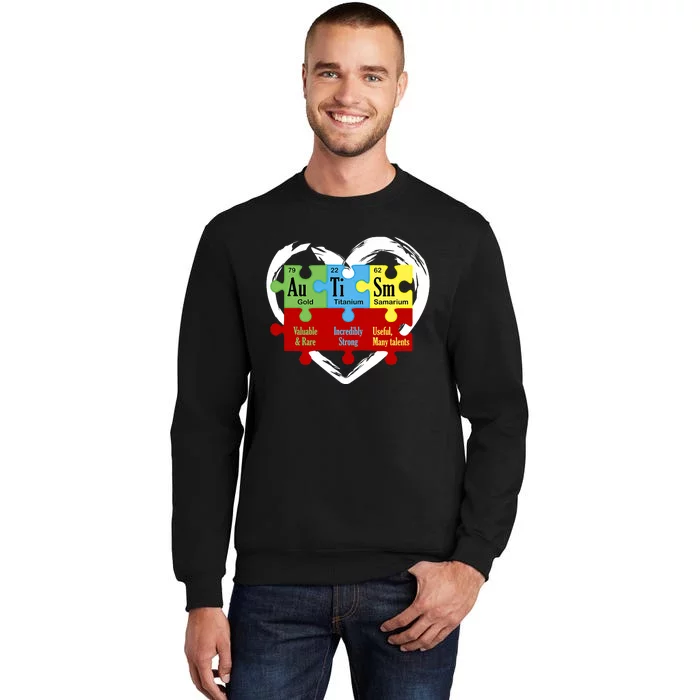 Autism Awareness Puzzle Chemical Element Funny Science Lover Sweatshirt